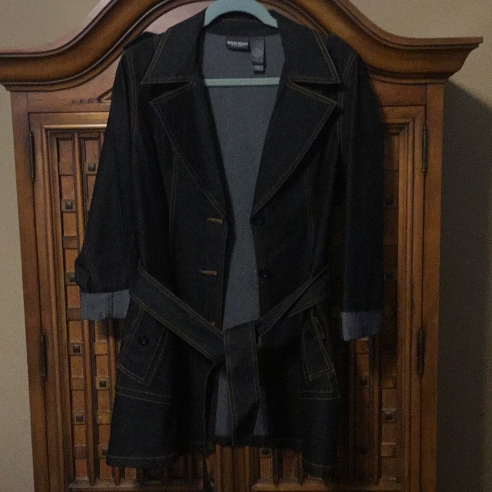 Bisou bisou jean trench coat